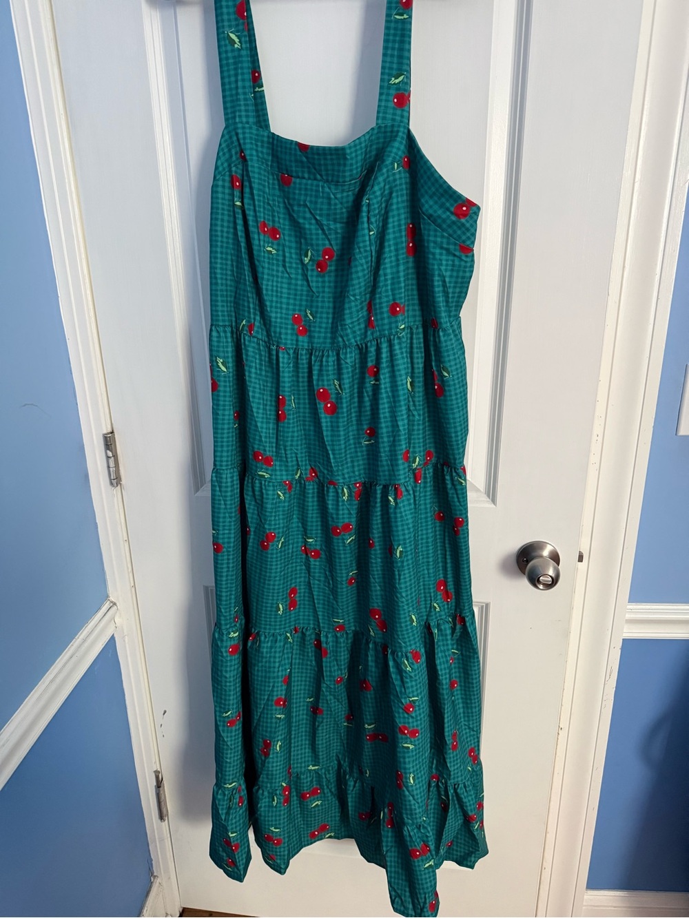 Women’s Teal Cherry Print Sundress